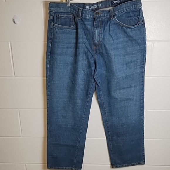 Chaps Blue Relaxed Fit Denim Jeans Everyday Comfort - Picture 12 of 13